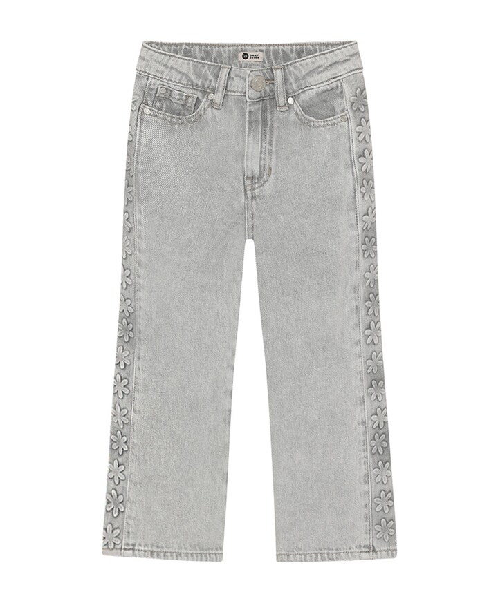Denim Wide Fit Embossing meisjes jeans grijs