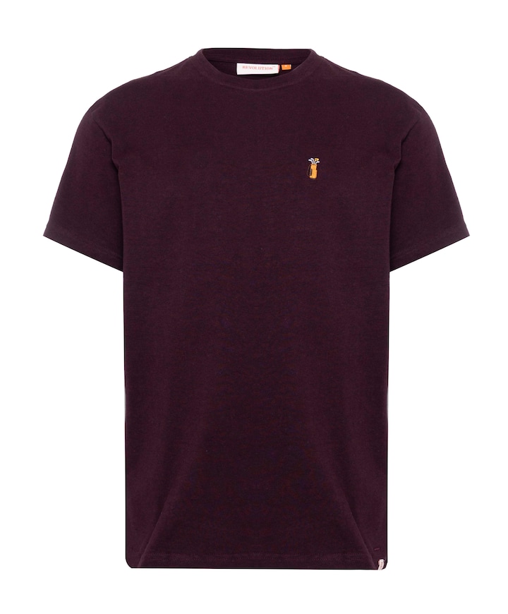 Heren T-shirt bordeaux