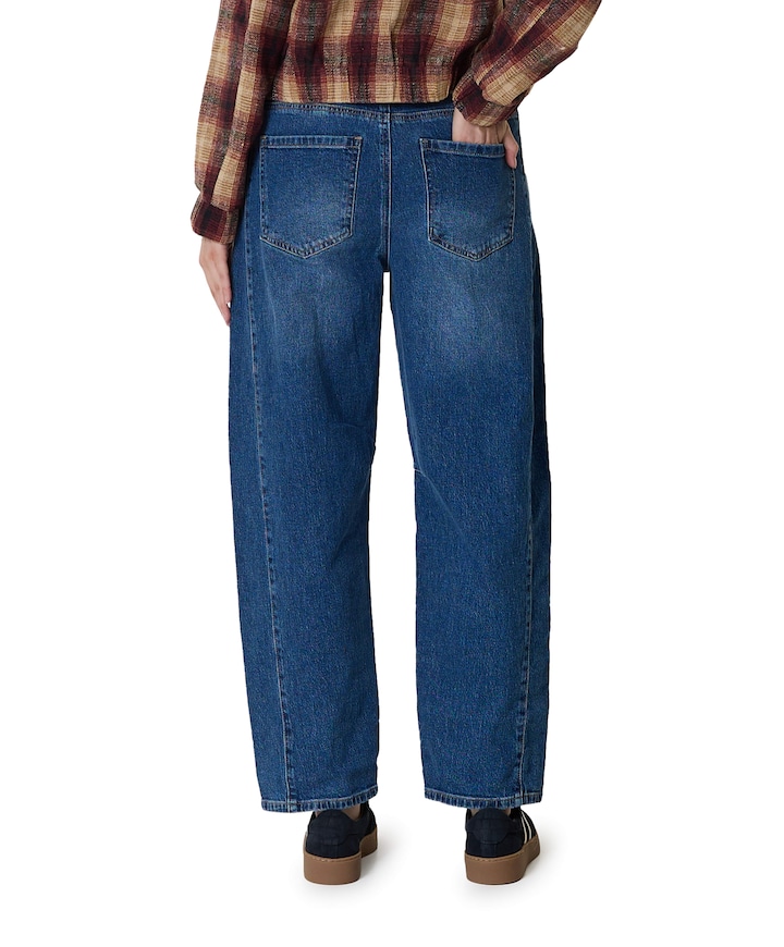 Cayla mid stone used dames jeans blauw