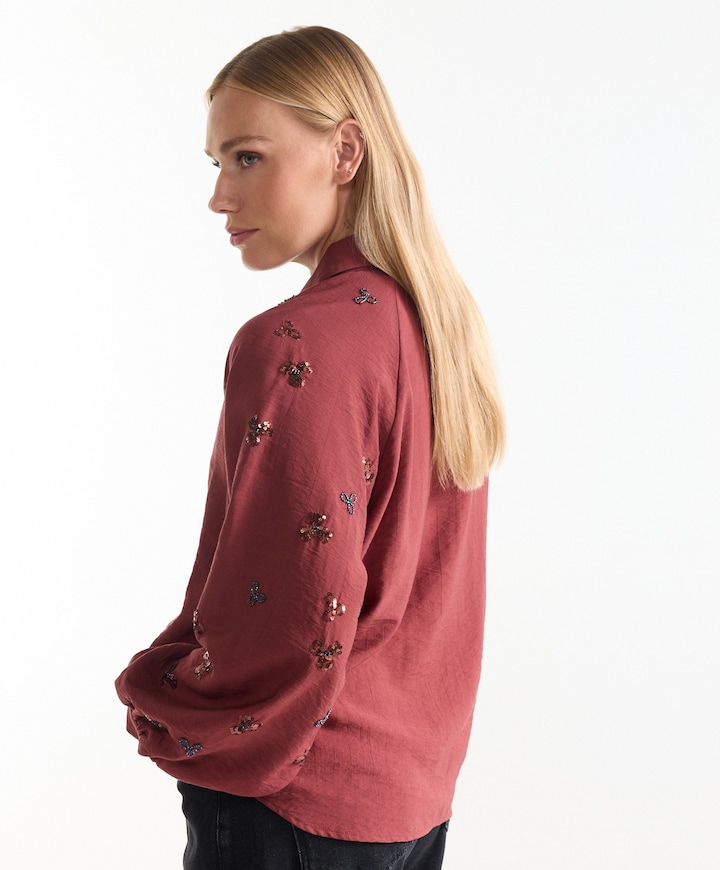 Dames blouse rood