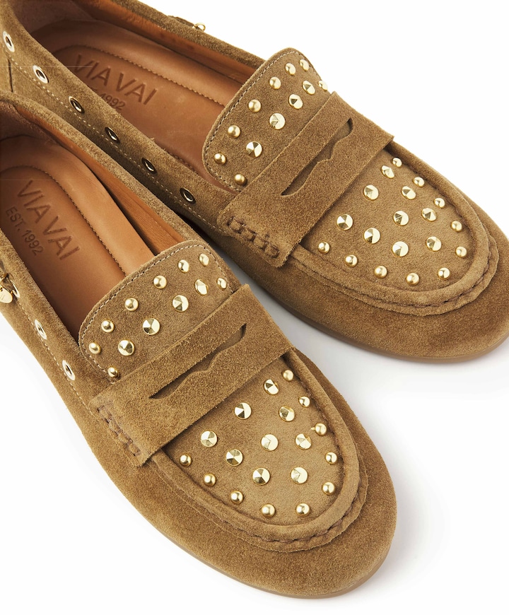 June Macy dames loafers beige