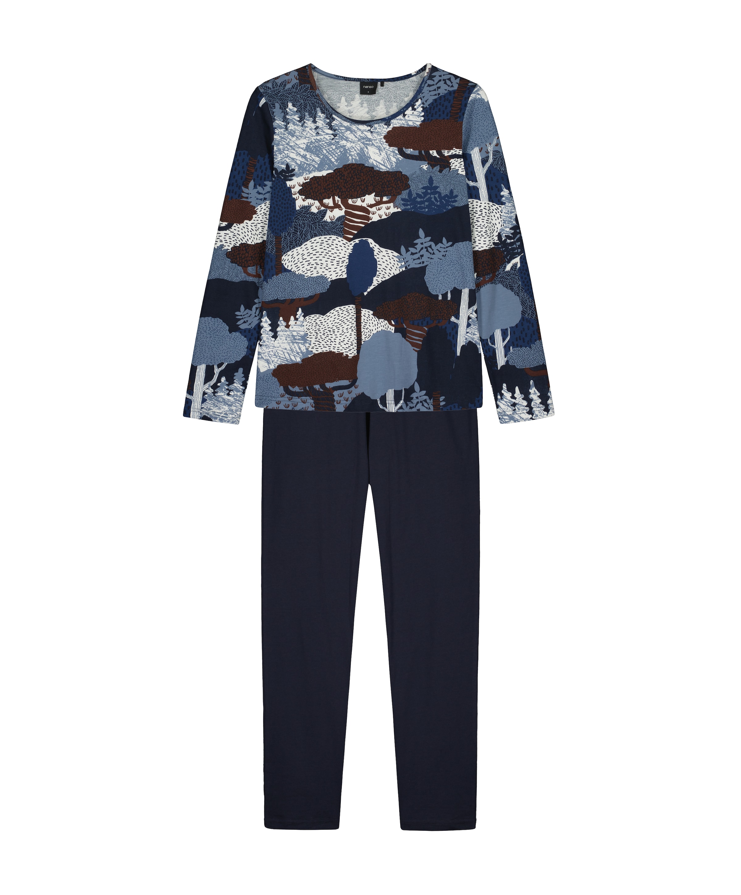 Dames pyjamaset blauw