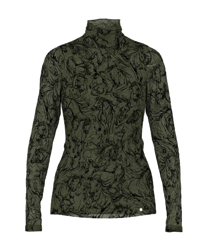 Dames longsleeve groen