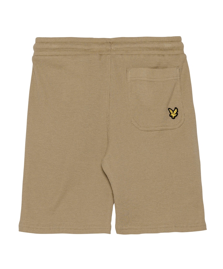 Waffle jongens korte broek beige