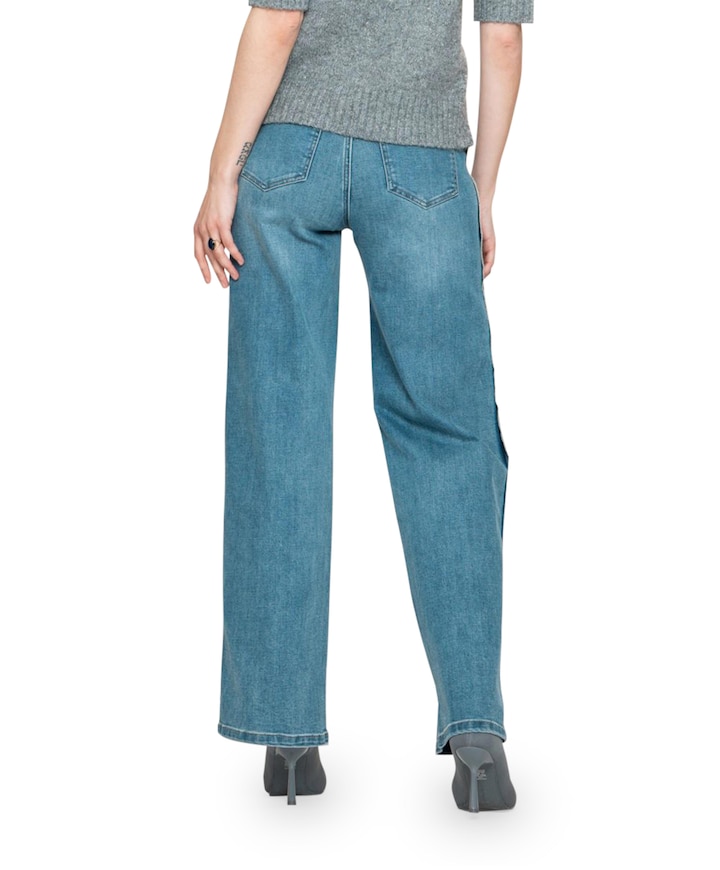 Piping inserts jeans blauw