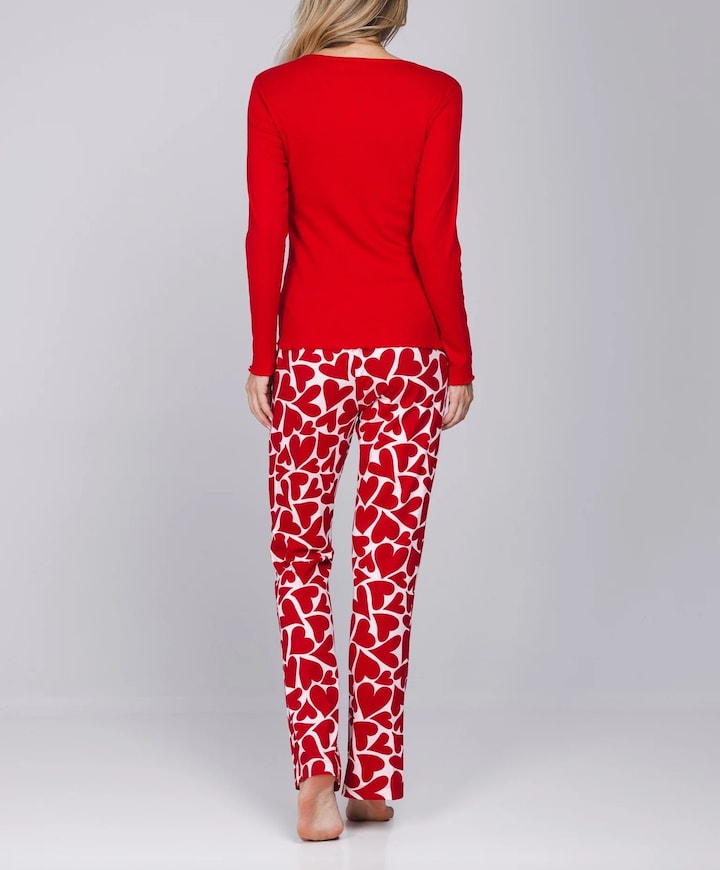 Dames pyjamaset rood