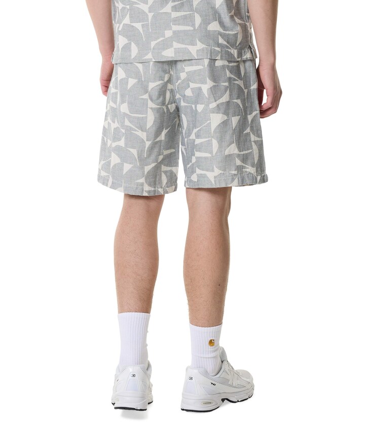 RELAXED SHORTS JAQUARD STRUCTURE heren korte broek grijs