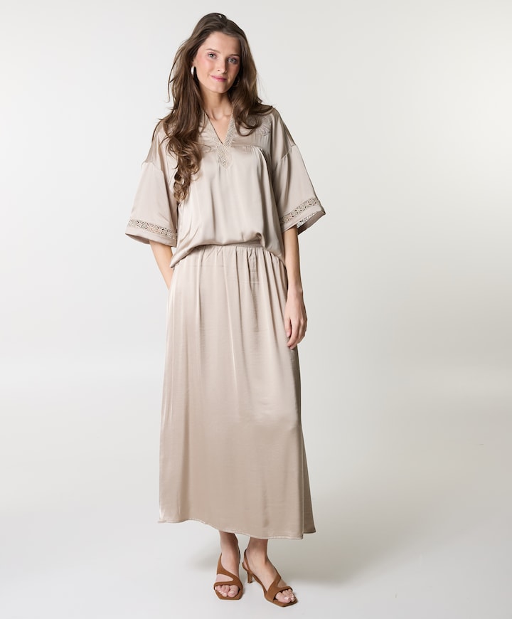 Dames rok beige