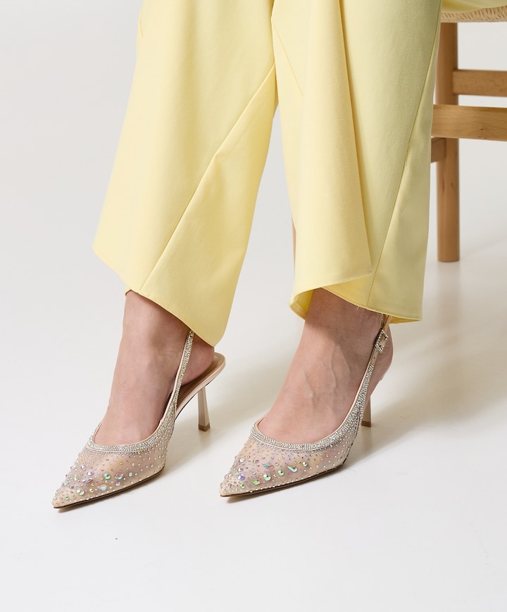 Vero dames slingbacks ecru