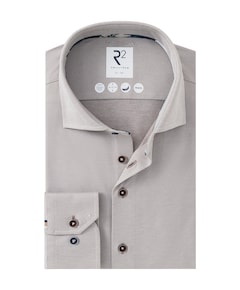 Heren overhemd extra lange mouw beige