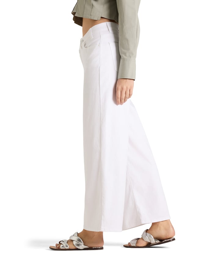 Baggy asymmetrical dames jeans wit