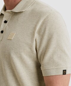 Heren polo ecru