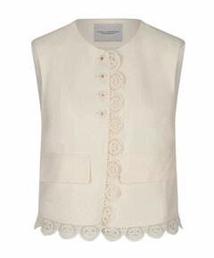 Dames gilet beige