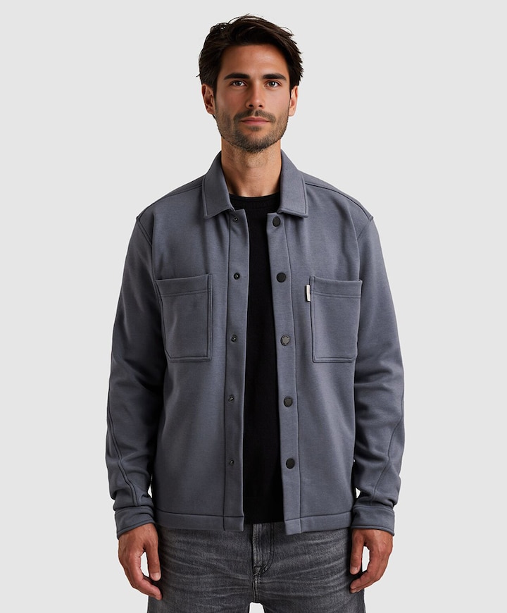 Heren overshirt grijs