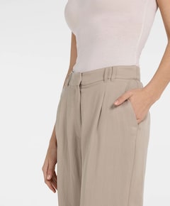 Woven wide leg - L32 dames broek beige