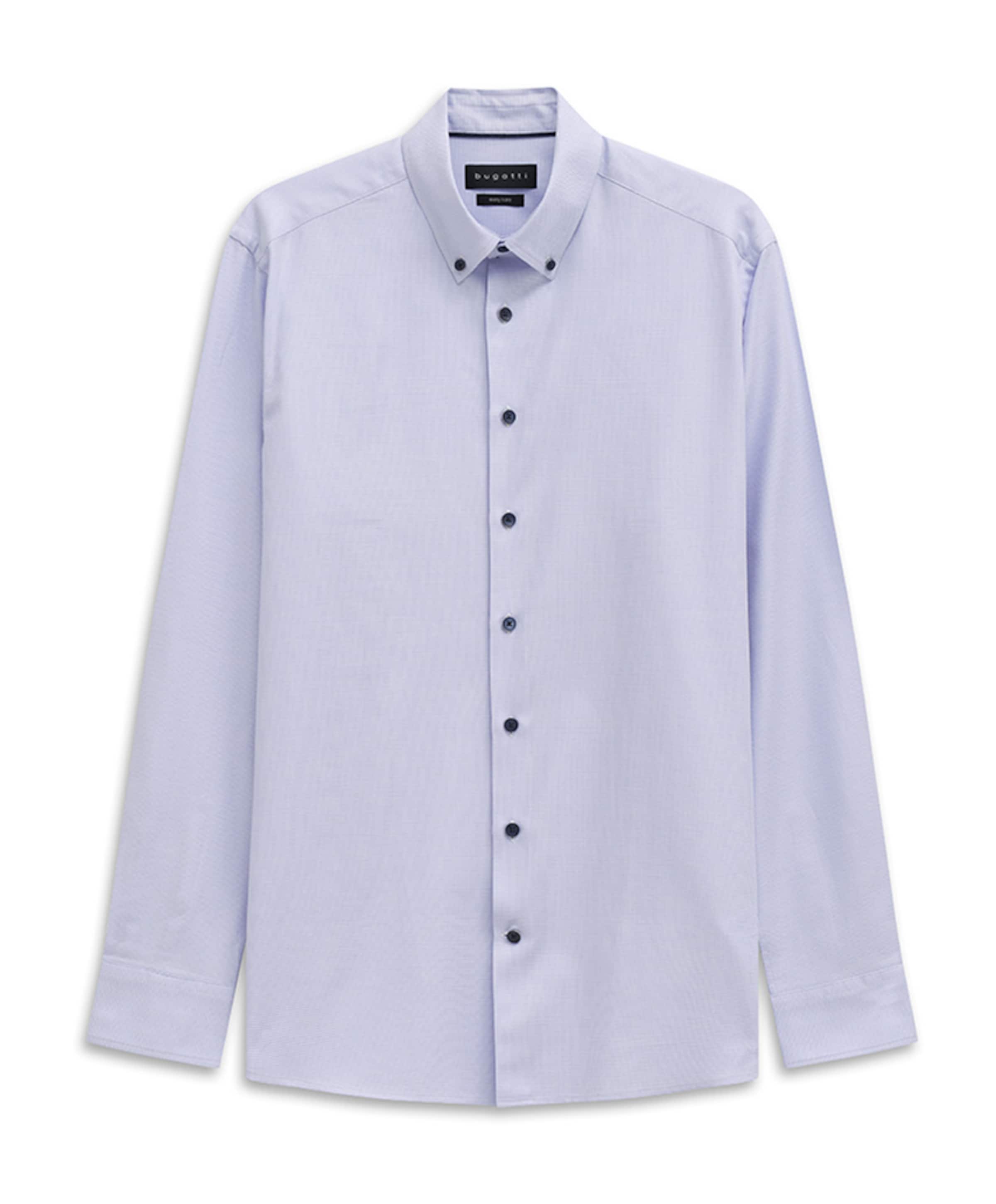 Heren overhemd lange mouw blauw