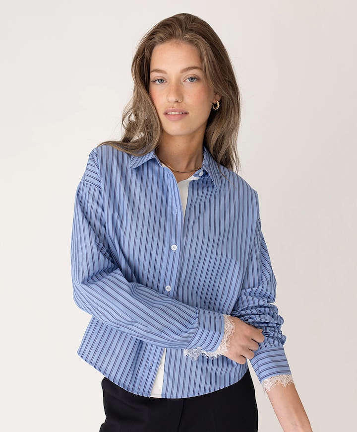 Blouse blauw
