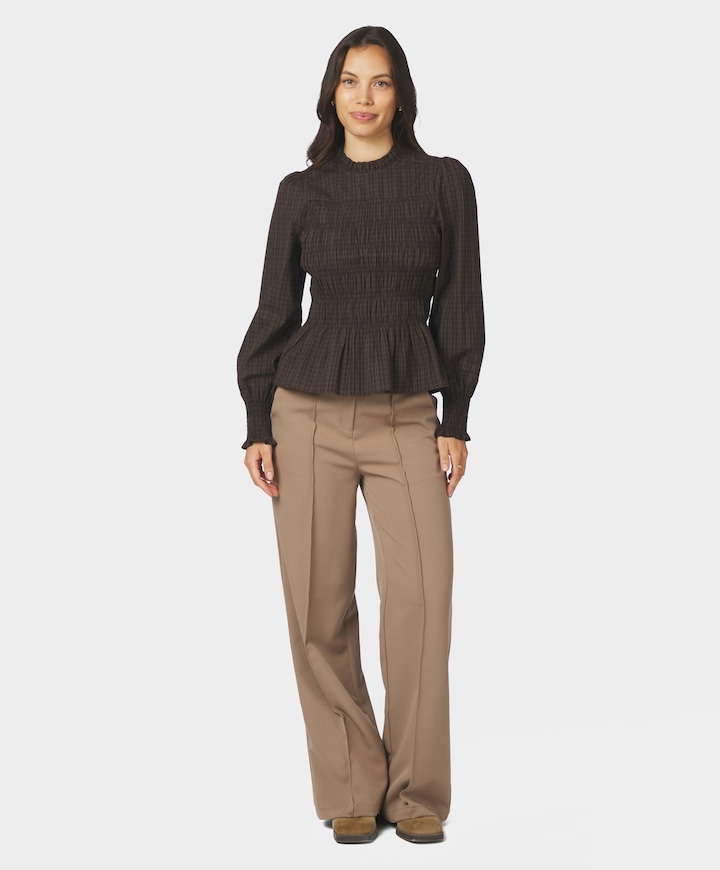 Dames blouse bruin