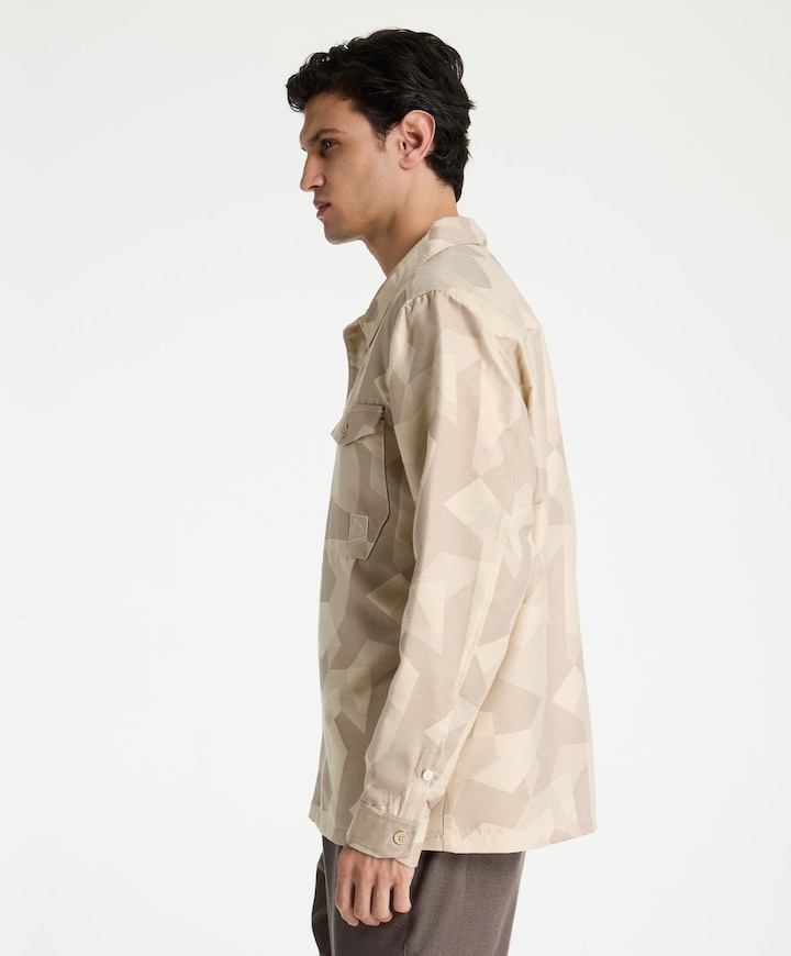 Heren overshirt beige