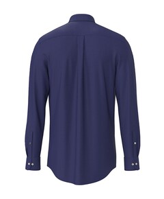 Heren overhemd lange mouw blauw