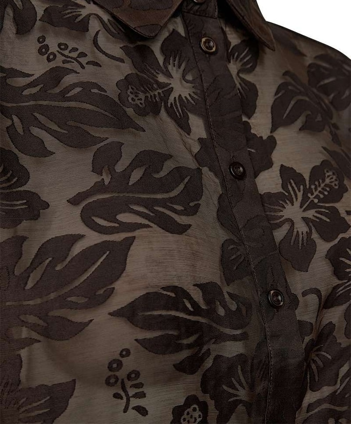 Dames blouse bruin