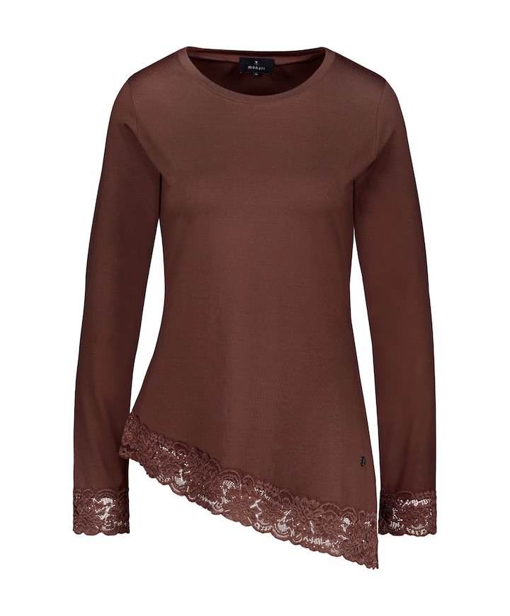Dames longsleeve bruin