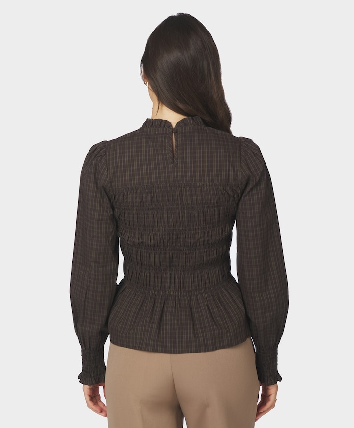 Dames blouse bruin