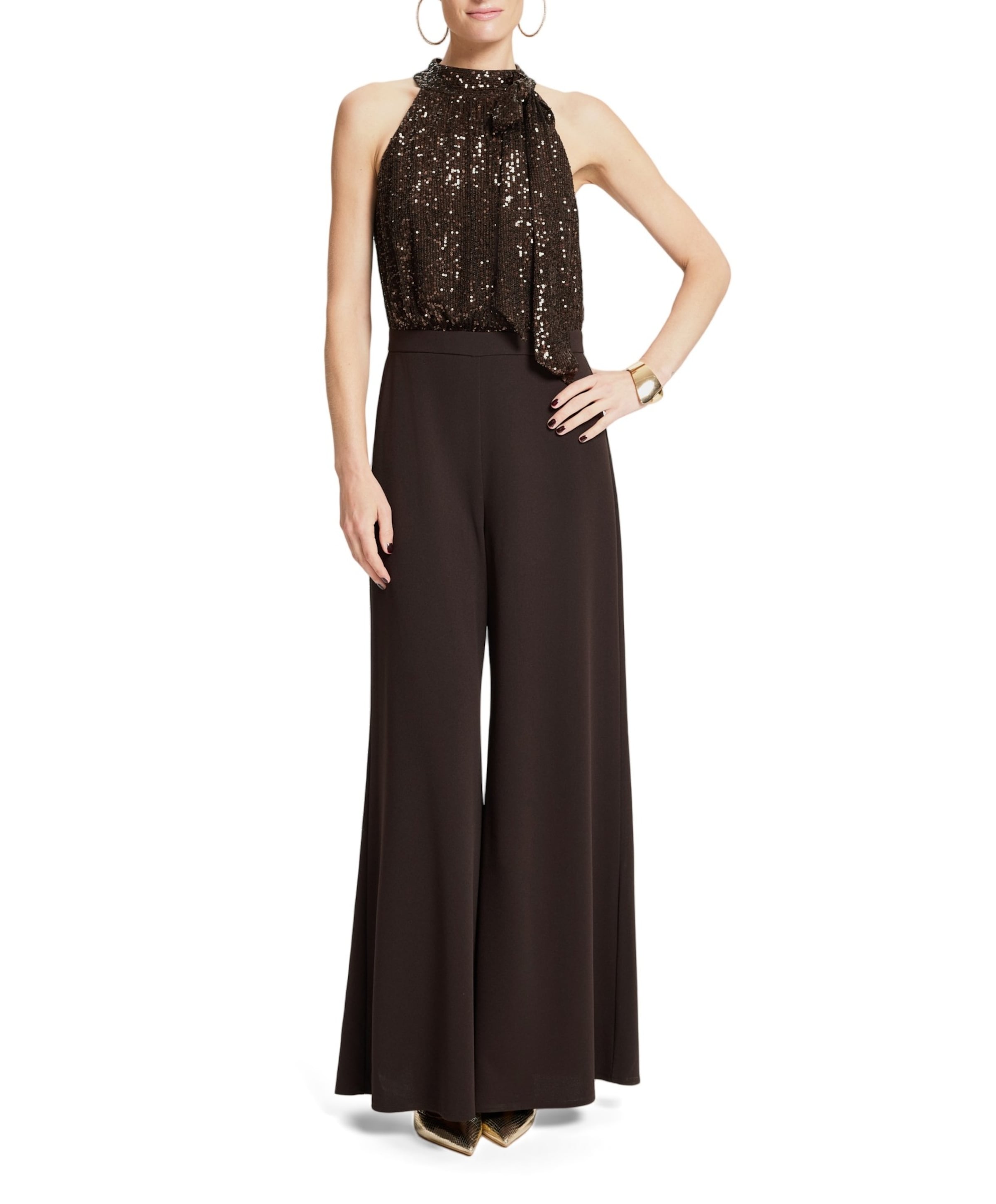 dames jumpsuit bruin