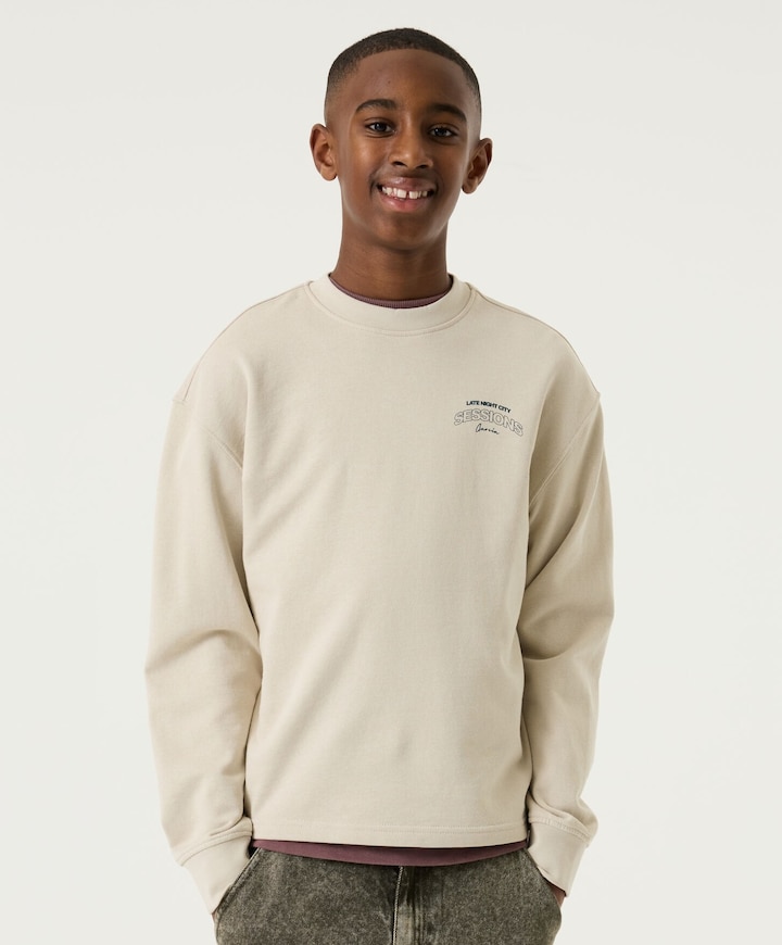 Jongens longsleeve beige