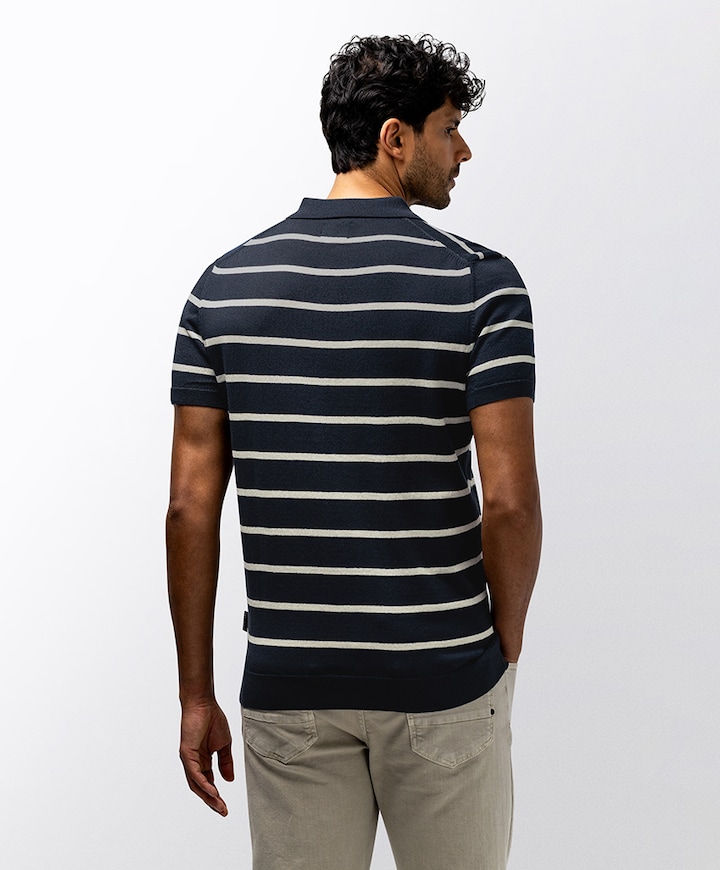 Heren polo blauw