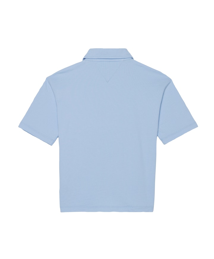 Jongens overhemd korte mouw blauw