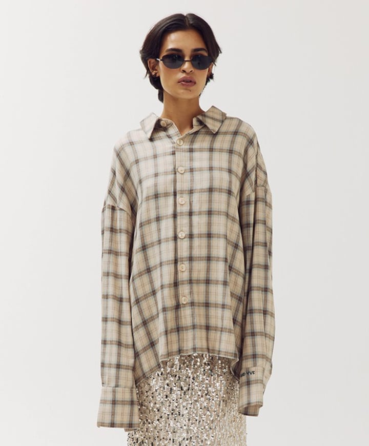 Dames blouse beige