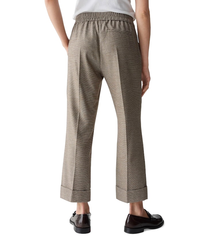 Maikito pepita dames broek bruin