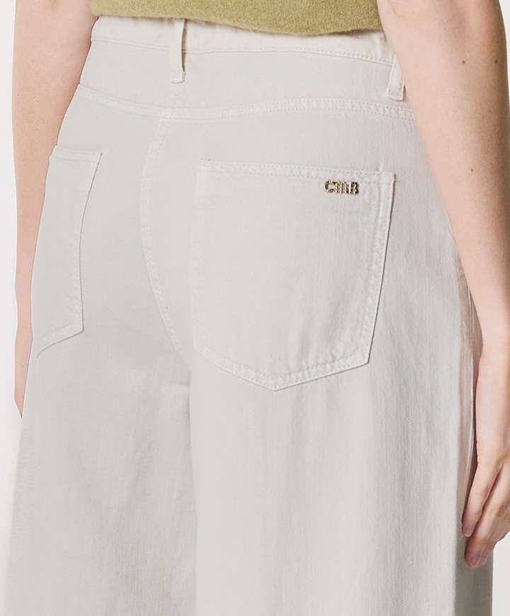Baggy dames jeans beige