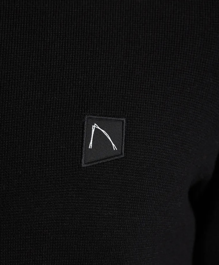 Heren trui met rits zwart