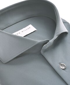 Heren overhemd lange mouw blauw