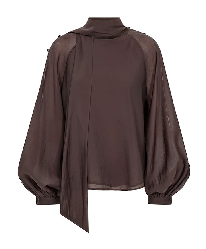 Dames blouse bruin