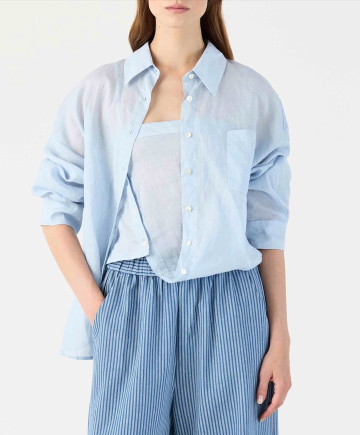 Dames blouse blauw