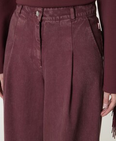 Theowide dames broek bordeaux