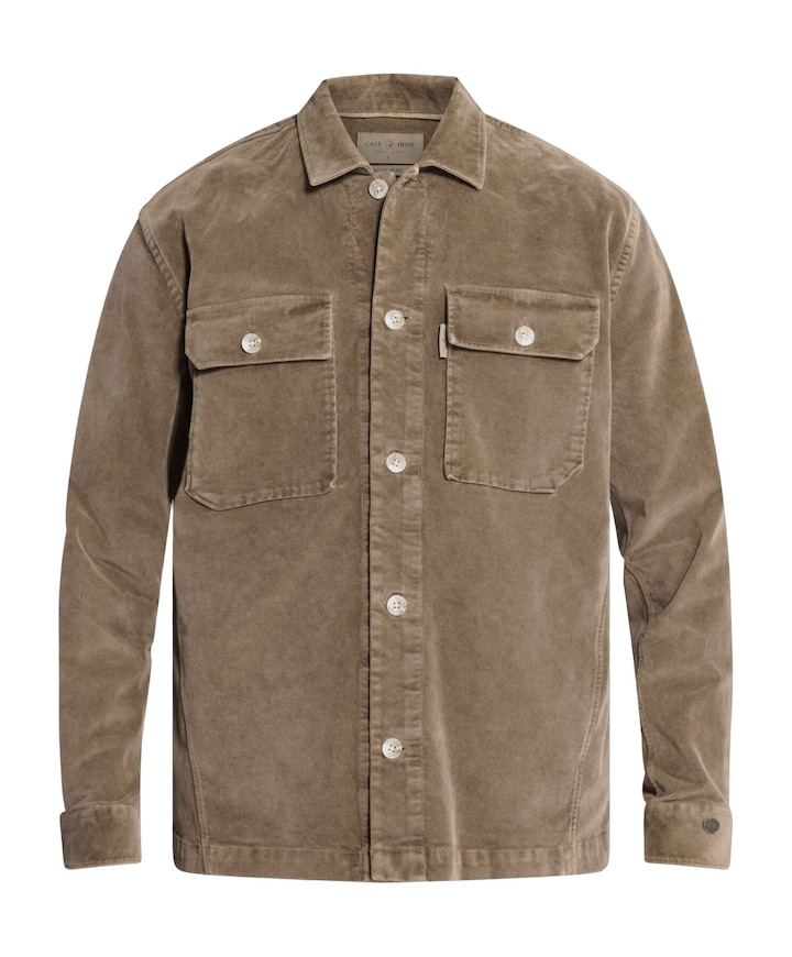 Heren overshirt bruin
