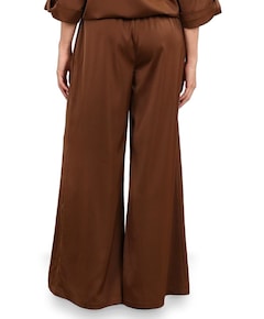 June Shiny dames broek bruin