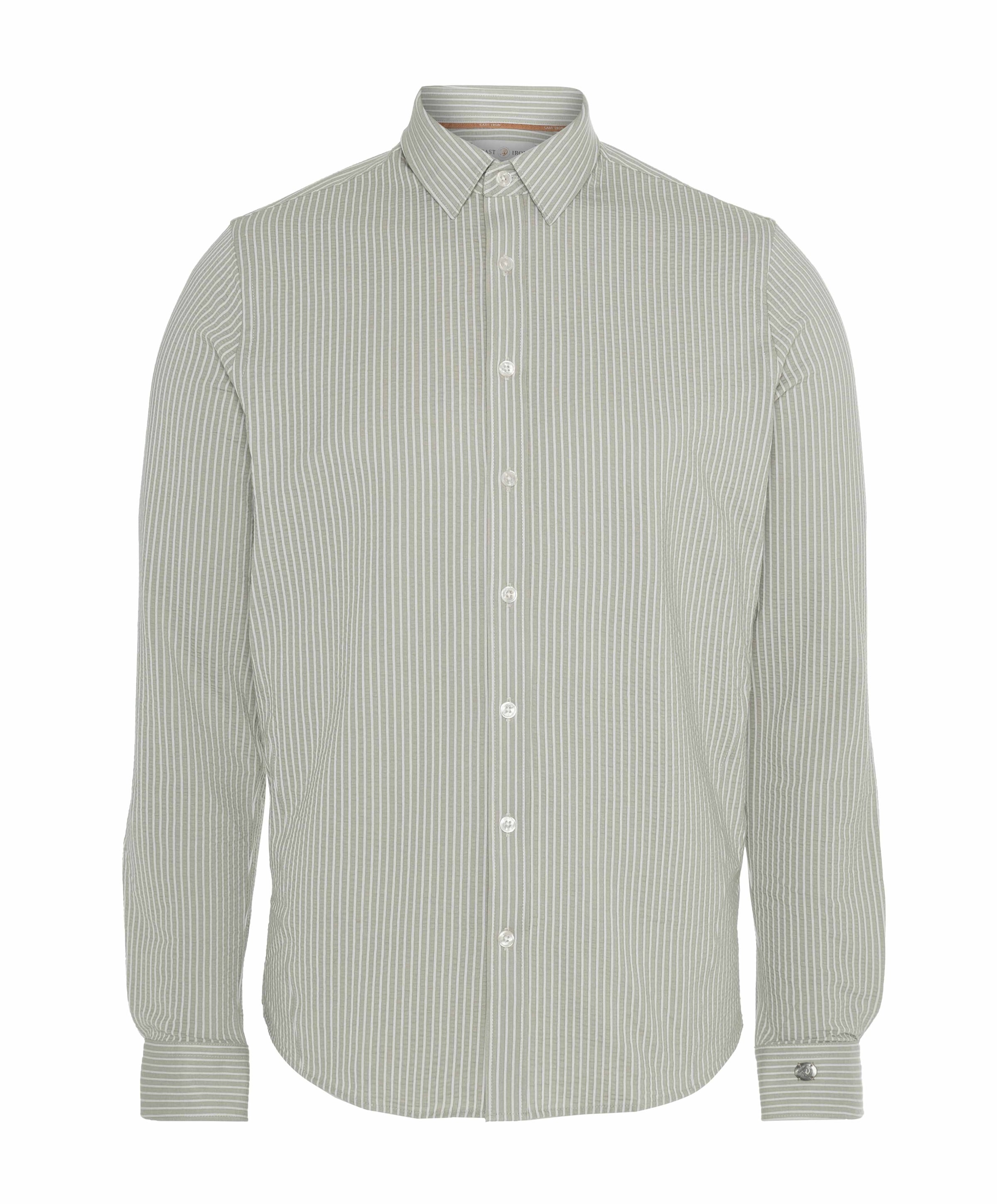 Heren overhemd lange mouw beige