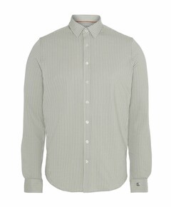 Heren overhemd lange mouw beige