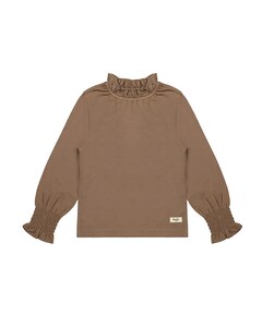 Meisjes longsleeve bruin