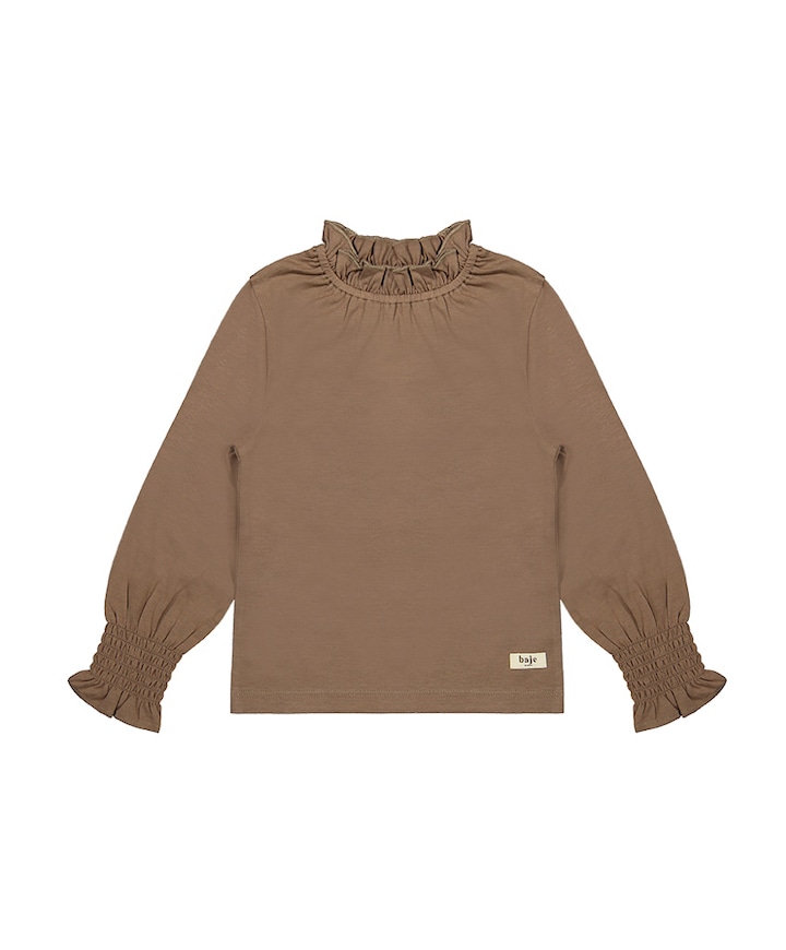 Meisjes longsleeve bruin