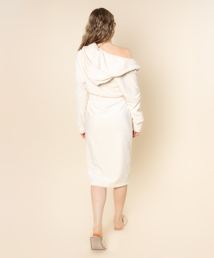 Dames ochtendjas ecru
