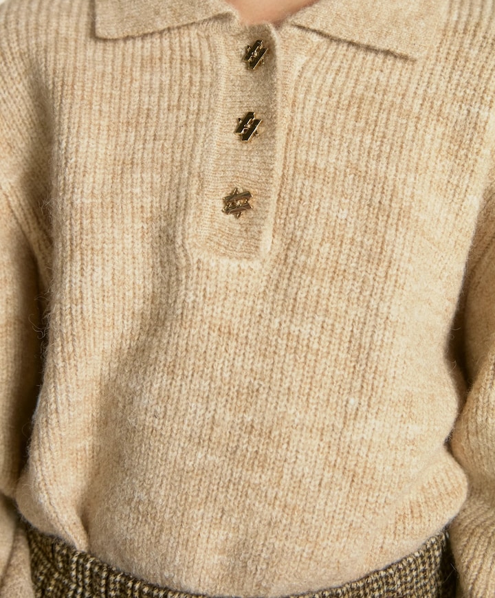Meisjes sweater beige