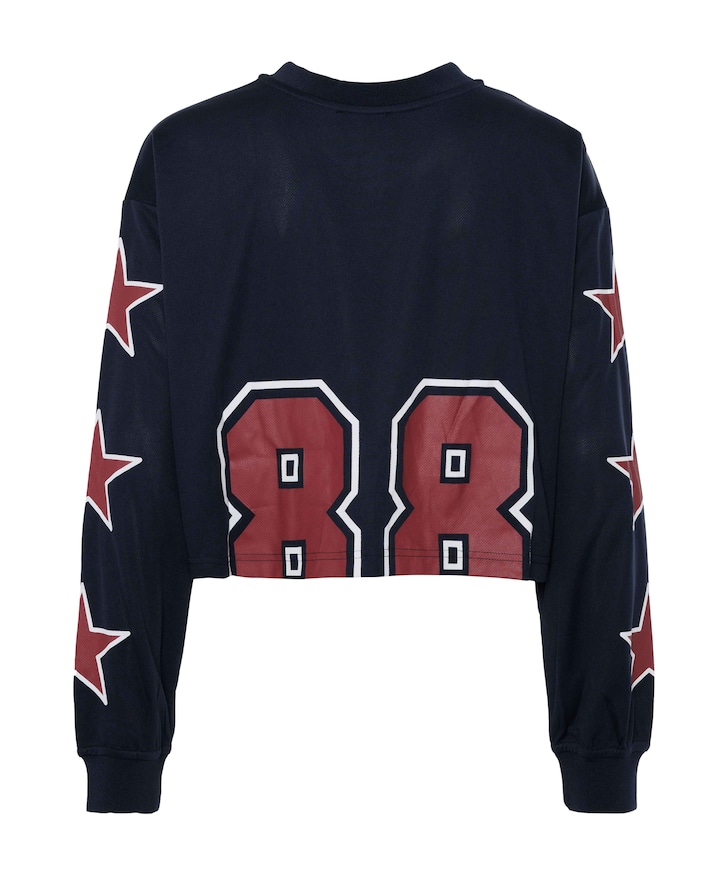 Dames longsleeve blauw