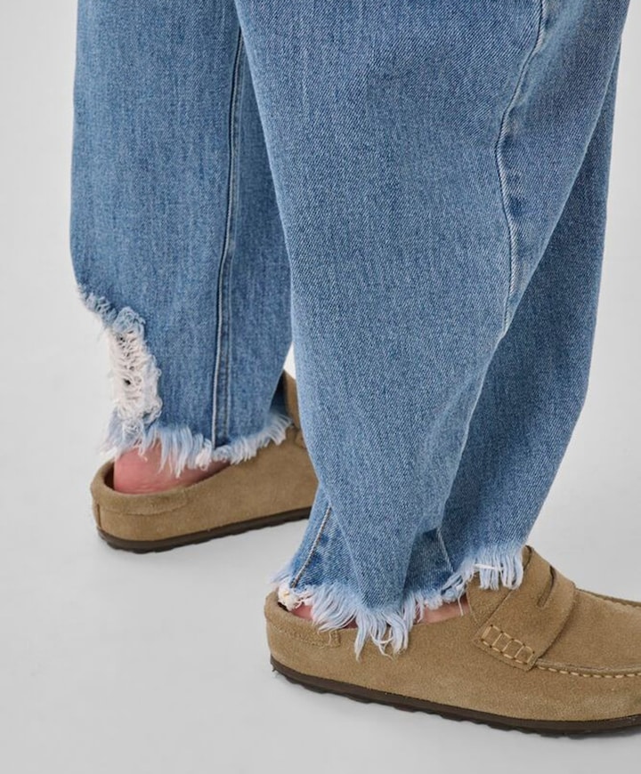 LucyMW 139 Loose Balloon dames jeans blauw