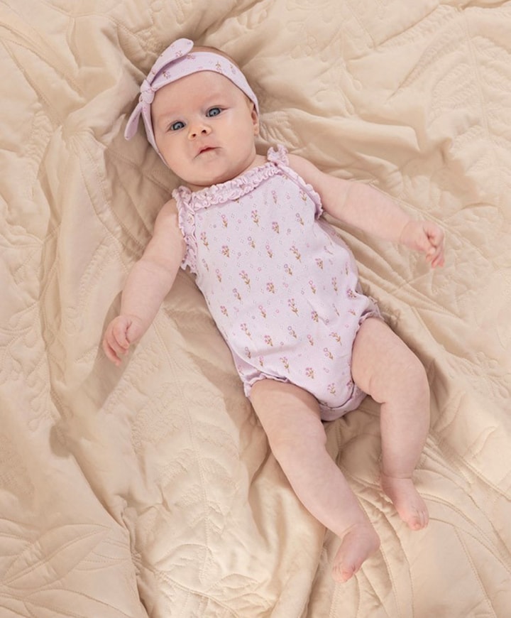 Meisjes babypakje paars